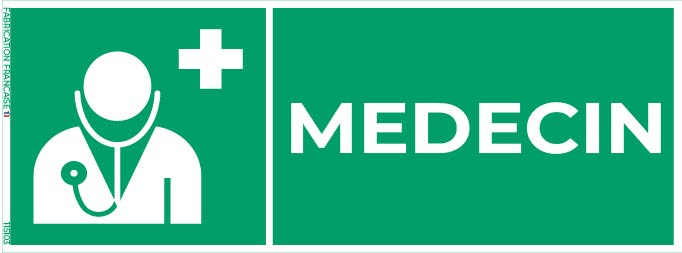 médecin – panneau de signalisation