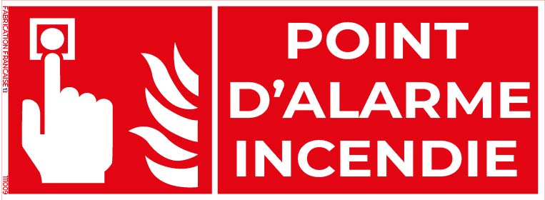 point d’alarme incendie – panneau de signalisation