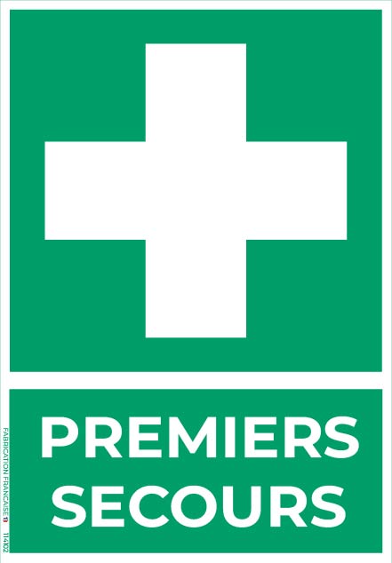 premiers secours – panneau de signalisation