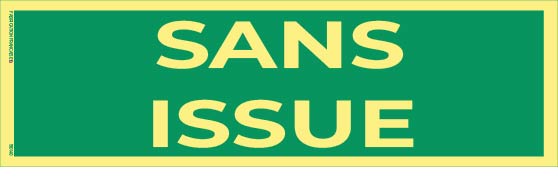 sans issue – panneau photoluminescent 20 x 8 cm