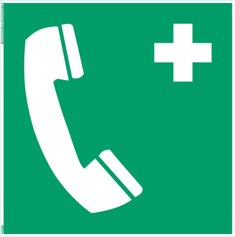 téléphone d’urgence – panneau de signalisation