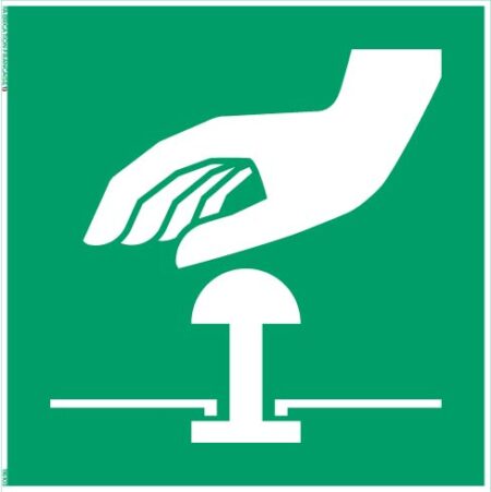 bouton d’arrêt d’urgence – panneau de signalisation