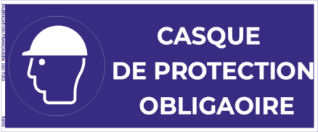 casque de protection obligatoire – panneau de signalisation