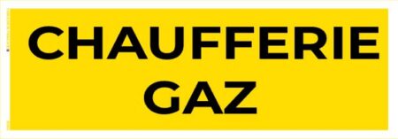 chaufferie gaz – panneau de signalisation 20 x 8 cm