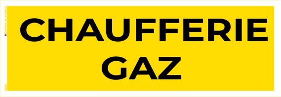 chaufferie gaz – panneau de signalisation 20 x 8 cm