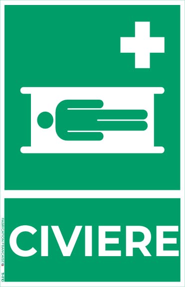civière – panneau de signalisation