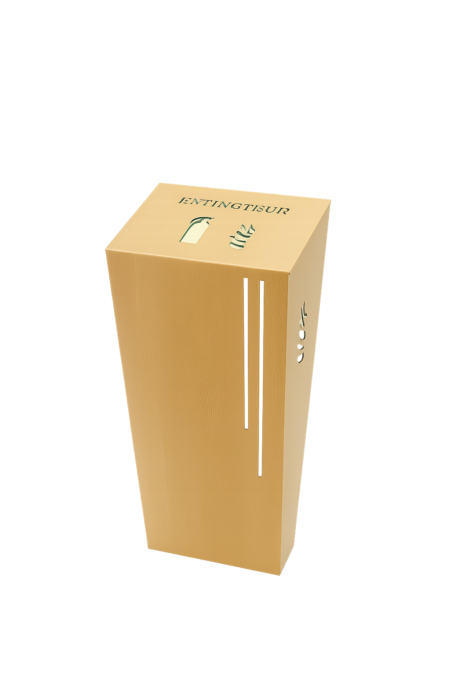 coffret extincteur design bois
