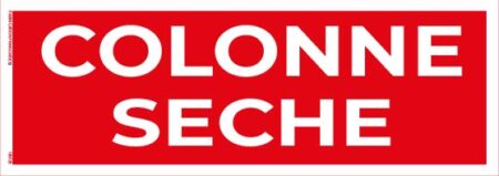 colonne sèche – panneau de signalisation 20 x 8 cm