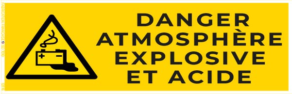 danger atmosphère explosive et acide – panneau de signalisation a5 (copie)