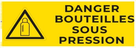 danger bouteilles sous pression – panneau de signalisation