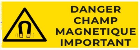 danger champ magnétique important – panneau de signalisation
