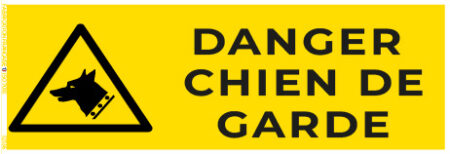 danger chien de garde – panneau de signalisation