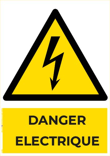 danger électrique – panneau de signalisation