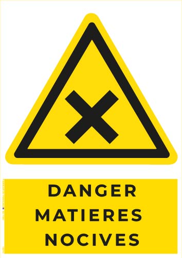 danger matières nocives – panneau de signalisation a4