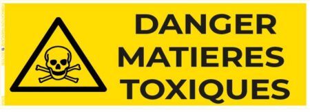 danger matières toxiques – panneau de signalisation