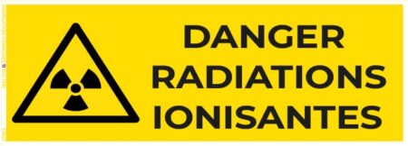 danger radiations ionisantes – panneau de signalisation