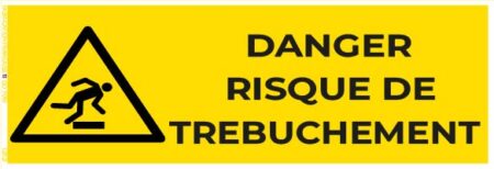 danger risque de trébuchement – panneau de signalisation
