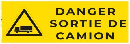 danger sortie de camion – panneau de signalisation