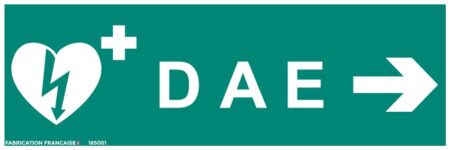défibrillateur 30 x 10 cm droite