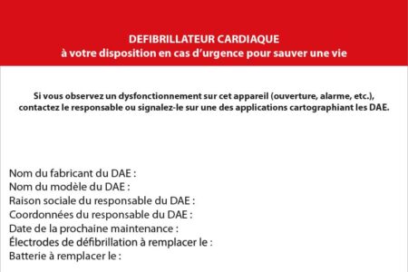 défibrillateur cardiaque 20 x 15 cm