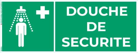douche de sécurité – panneau de signalisation