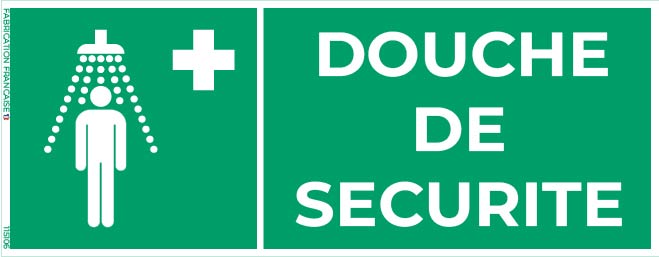 douche de sécurité – panneau de signalisation