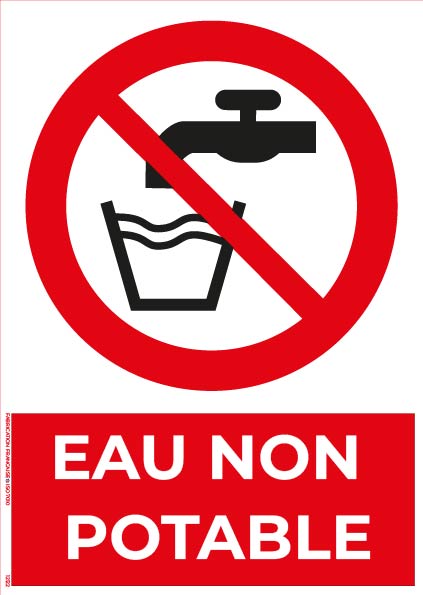 eau non potable – panneau de signalisation a4