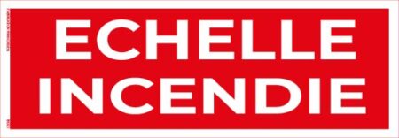 Échelle incendie – panneau de signalisation 20 x 8 cm