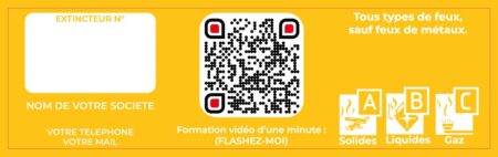 etiquettes extincteurs 20 x 8 cm classe abc