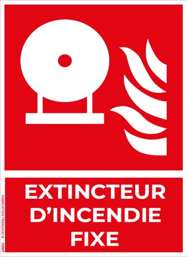 extincteur d’incendie fixe – panneau de signalisation