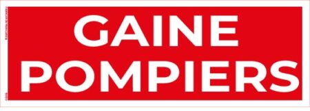 gaine pompiers – panneau de signalisation 20 x 8 cm