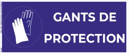gants de protection obligatoires – panneau de signalisation