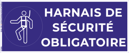 harnais de sécurité obligatoire – panneau de signalisation
