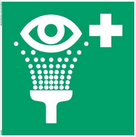 lave œil – panneau de signalisation
