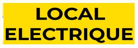 local électrique – panneau de signalisation 20 x 8 cm