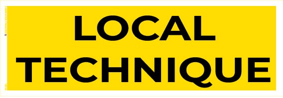 local technique – panneau de signalisation 20 x 8 cm