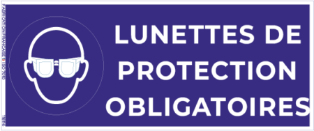 lunettes de protection obligatoires – panneau de signalisation