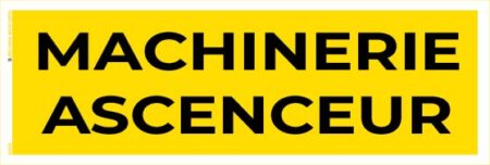 machinerie ascenseur – panneau de signalisation 20 x 8 cm