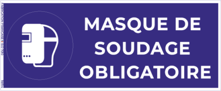 masque de soudage obligatoire – panneau de signalisation