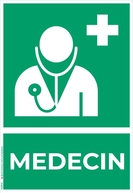 médecin – panneau de signalisation