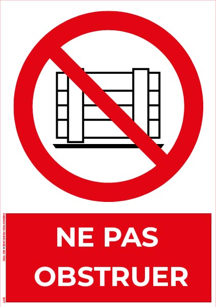 ne pas obstruer – panneau de signalisation a4
