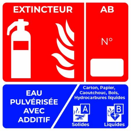 panneau extincteur ab eau