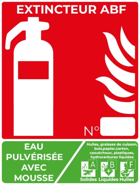 panneau extincteur abfv 15 x 20cm 1