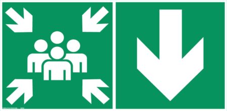 panneaux point de rassemblement 30 x 15 cm bas