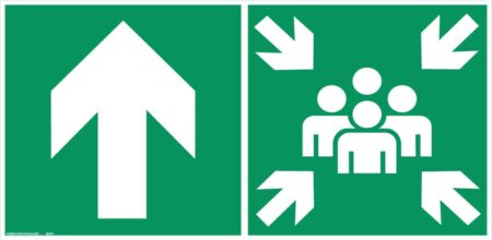 panneaux point de rassemblement 30 x 15 cm haut