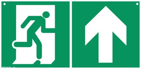 panneaux Évacuation suspendus 50 x 25 cm haut