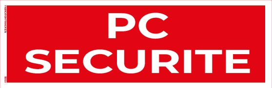 pc sécurité – panneau de signalisation 20 x 8 cm