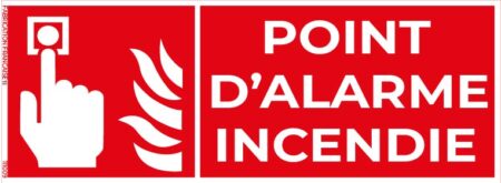 point d’alarme incendie – panneau de signalisation