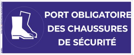 port obligatoire des chaussures de sécurité – panneau de signalisation