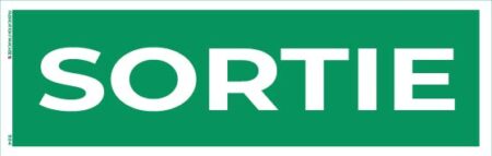 sortie – panneau de signalisation 20 x 8 cm